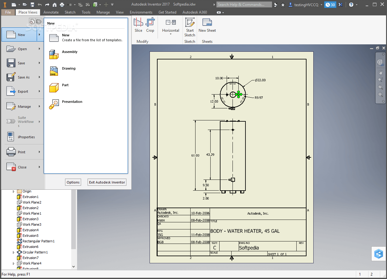 Autodesk inventor чертежи