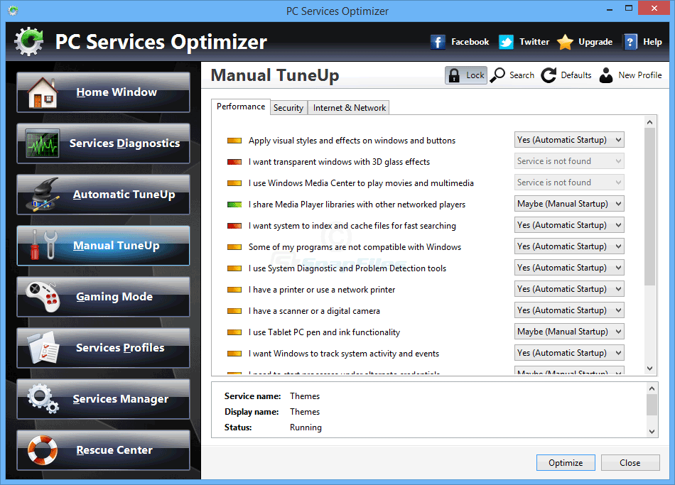 System Diagnostics программа. Windows Optimizer. TUNEUP темы оформления. Windows service. Track windows